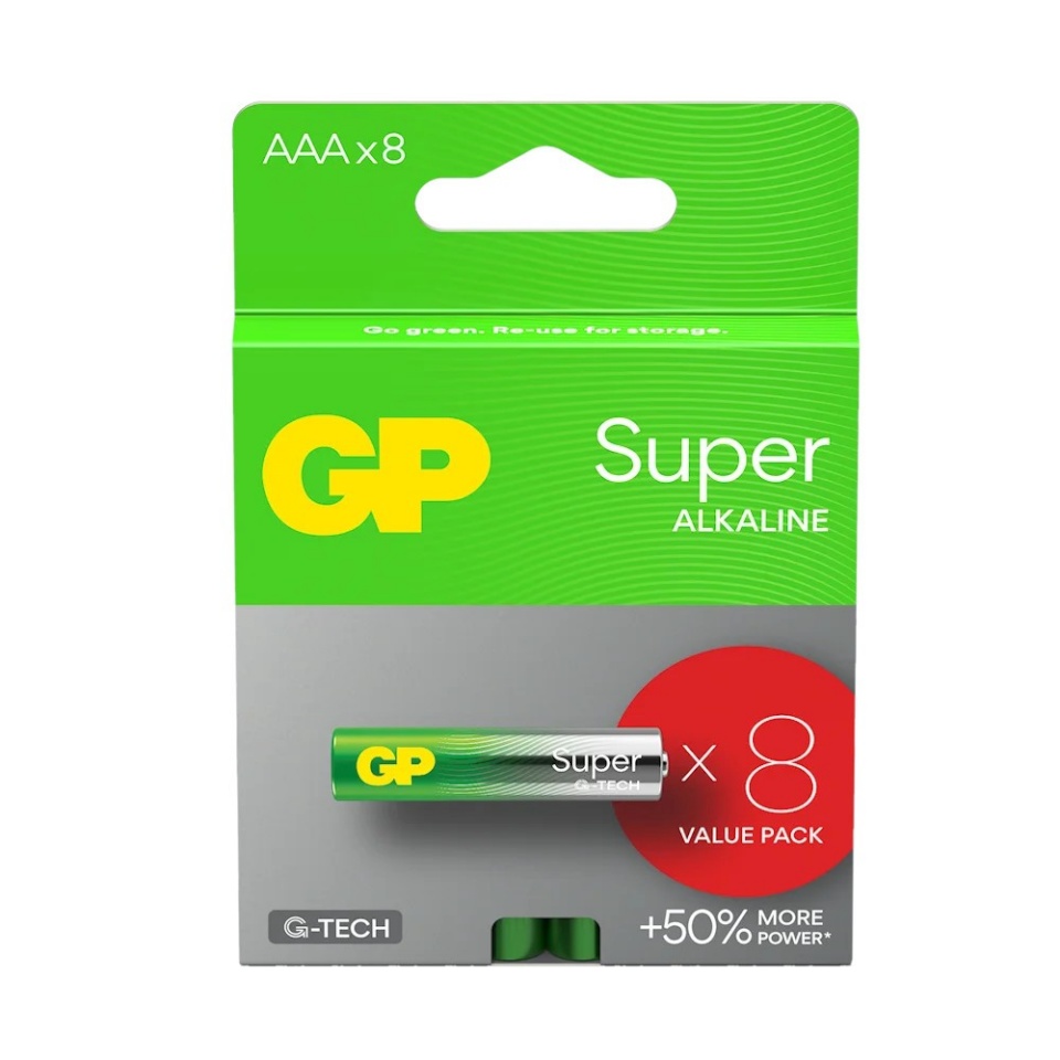 GP Battery patarei Alkaline LR03 /AAA GP SUPER 8tk.