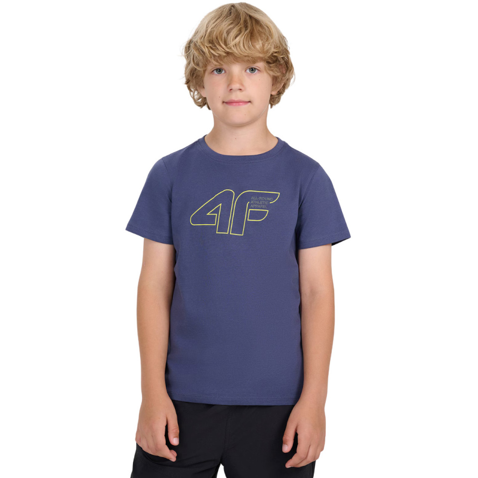 4F T-särk poistele M2417 tumesinine 4FJWAW25TTSHM2417 31S suurus 134cm