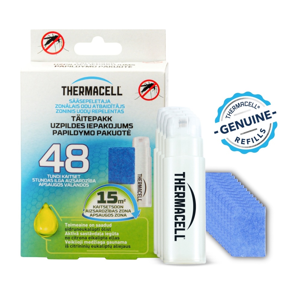 Thermacell sääsepeletaja täitekomplekt R-4 Citriodiol 4tk (48 tundi)