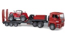 Bruder mänguauto MAN TGA Truck with Low Loader Trailer and Manitou Telehandler 02774