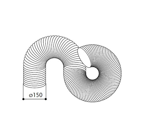 Faber Painduv ventilatsiooni toru D 150 mm, 1,5 m
