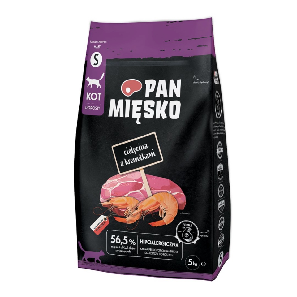 Pan Mięsko kuivtoit kassile Veal with Shrimps Small, 5kg