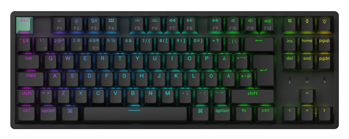 Keychron mänguriklaviatuur K8 HE 80% must