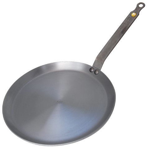 De Buyer praepann Mineral B Element Crepe Pan, Carbon Steel, 26cm