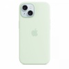 Apple kaitsekest Silicone Case with MagSafe for iPhone 15 - Soft Mint