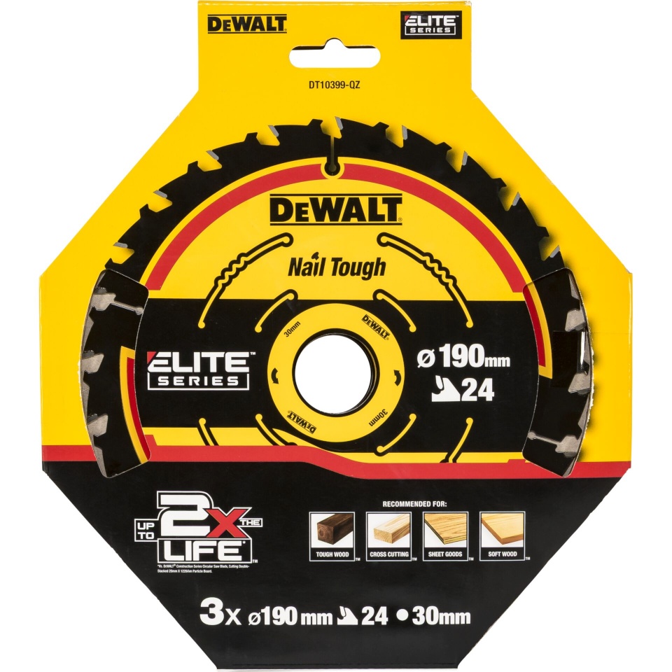 DeWalt saeketas DT10399-QZ Kreissägeblatt 190x30mm