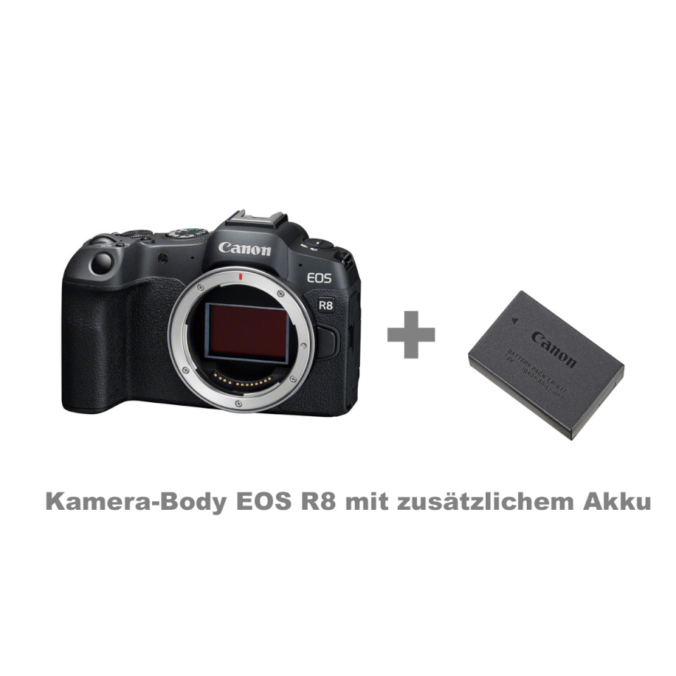 Canon EOS R8 Body + LP-E17 lisaaku