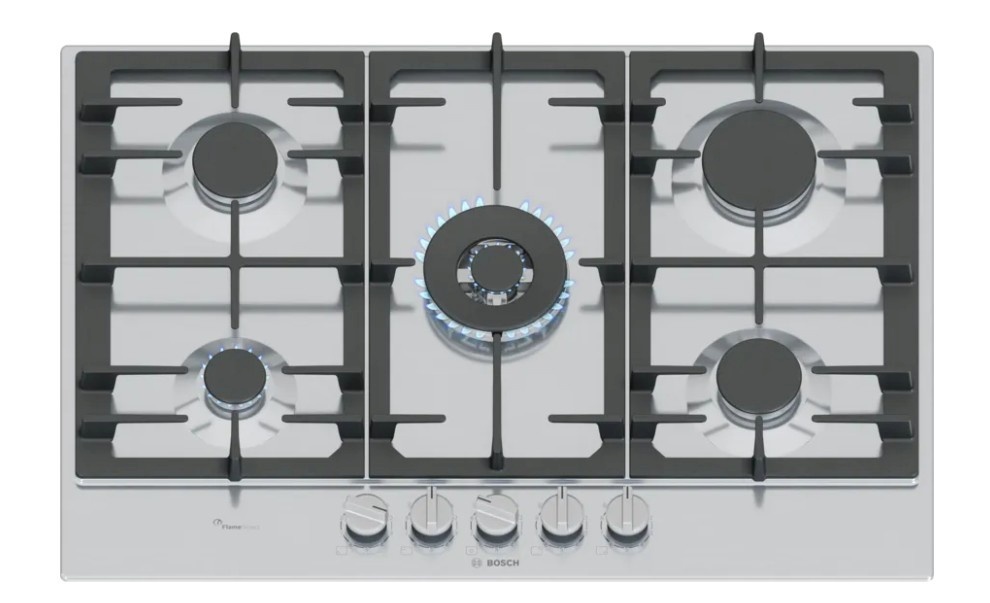 Bosch integreeritav pliidiplaat PCQ7A5I90 Serie 6 Gas Hob, 75cm, hõbedane