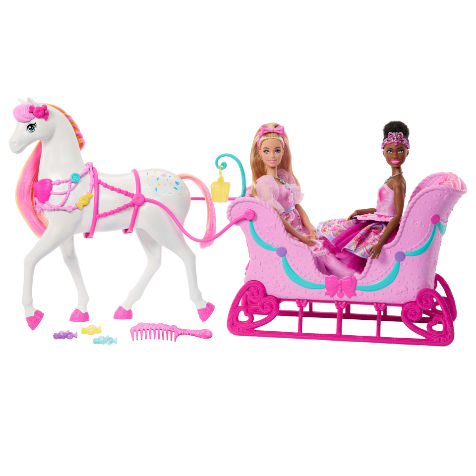 Barbie Pähklipureja hobune ja kelk, mängukomplekt