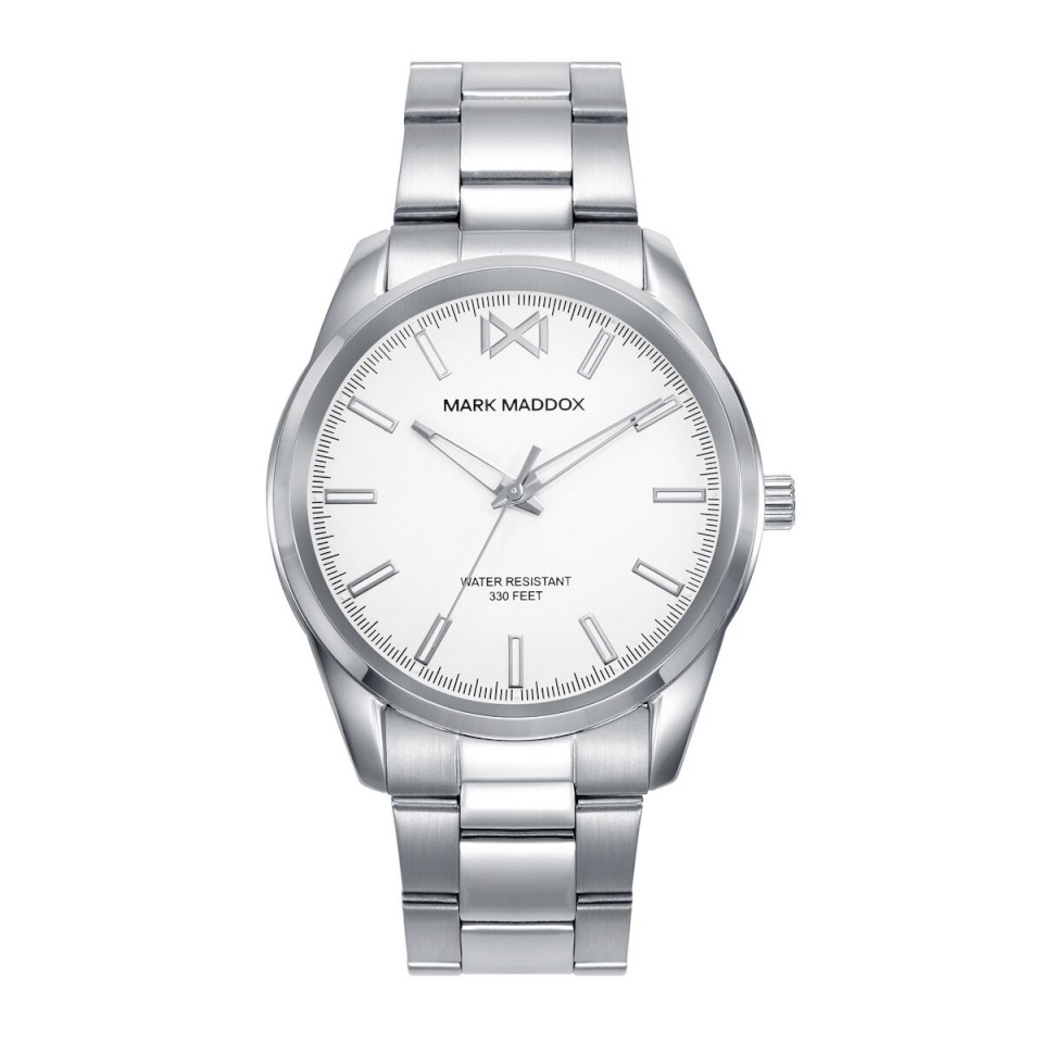 Mark Maddox meeste kell HM0150-07 valge Hõbedane