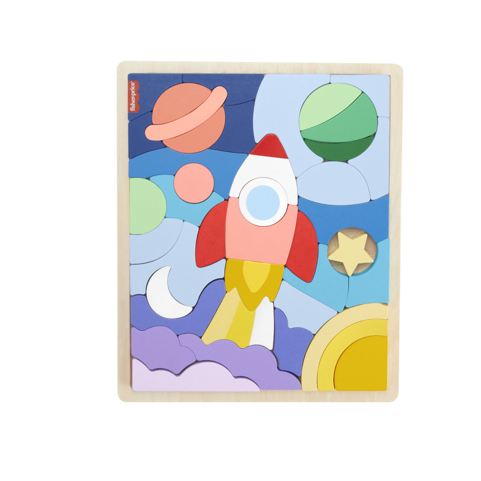 Fisher Price pusle wooden 42-osaline cosmos