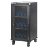 Manhattan Laptop Charging Cabinet Trolley/Cart via USB-C 65W 16" 30-bay, Suitable for USB-C laptops (to 16"), iPads, MacBooks, Chromebooks, other USB-C devices, Bays 395x32.5x290mm, USB-C charging cables included,Cabinet, UK & EU