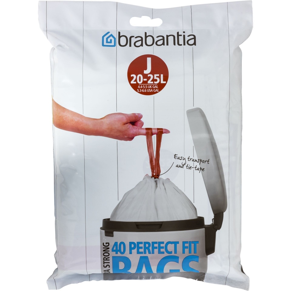 Brabantia prügikotid PerfectFit Bin Liner Type J 20-25L, 40tk