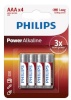 Philips patarei Power Alkaline AAA 4tk Blister