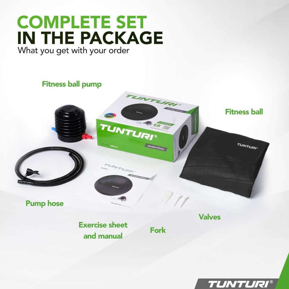 Tunturi Võimlemispall Anti Burst Gymball 65 cm sinine