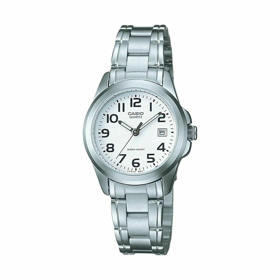 Casio unisex kell LTP-1259PD-7BEG valge Hõbedane