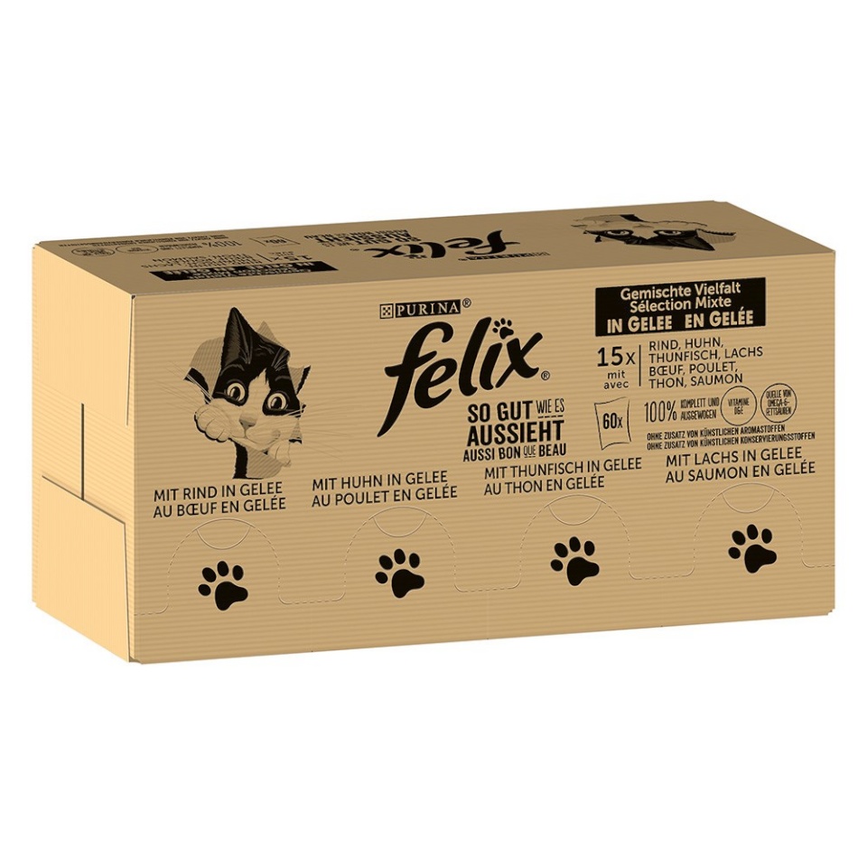 Purina Nestle kassitoit Felix Fantastic Mix in Jelly, 120x85g