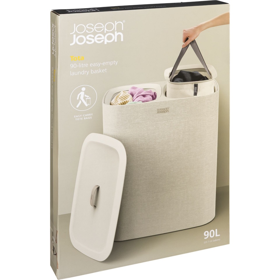 Joseph Joseph prügikast Tota ecru 90L Wäschetrennkorb
