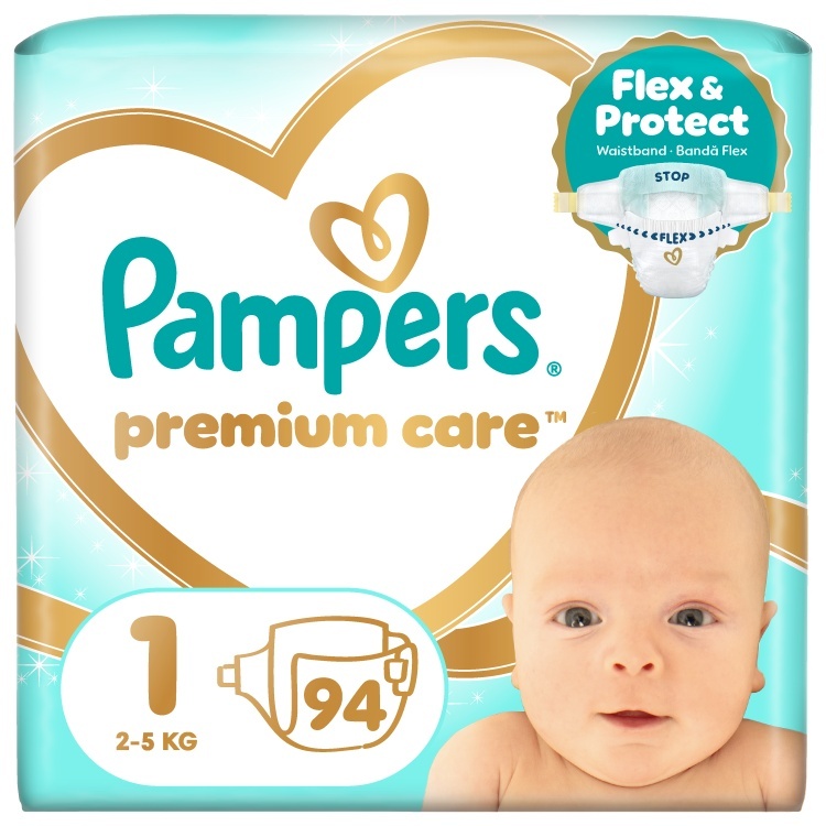 Pampers mähkmed Premium Care Teipmähkmed, suurus 1, 94 tk