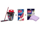 Vileda põrandamopp Ultramax Box flat mop with kitchen set | 1 pair of Universal gloves + 1 Actifibre Pro kitchen cloth