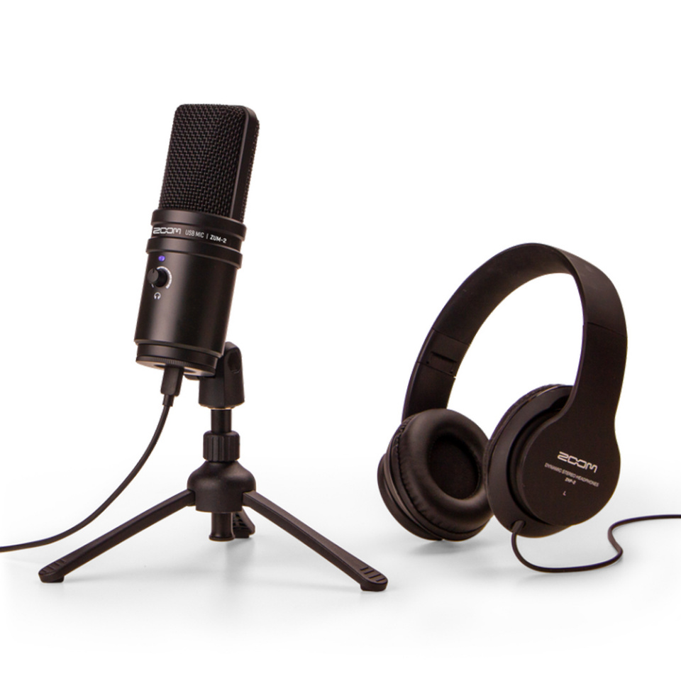 Zoom helisalvesti ZUM-2PMP USB Podcast Mic Pack Mikrofon-Kit