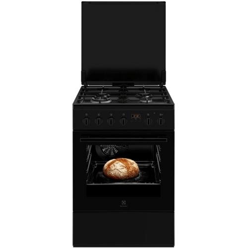 Electrolux gaasipliit LKK664222K , 60 cm, 4 x gaas, elektriahi, katalüüs, must