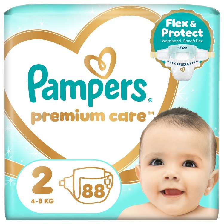 Pampers mähkmed Premium Care Teipmähkmed, suurus 2, 88 tk