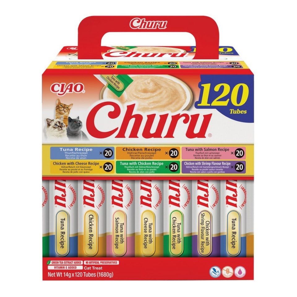 Inaba kassitoit Churu Tuna and Chicken Mix, 120x14g