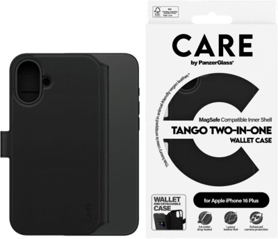 PanzerGlass kaitsekest CARE Tango Wallet Case MagSafe iPhone 16 Plus must