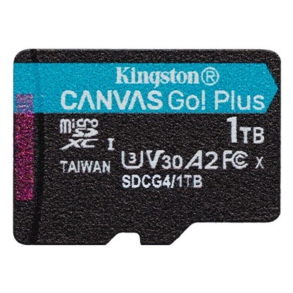 Kingston mälukaart microSD 1TB Canvas Go! Plus 200MB/s A2 U3 V30