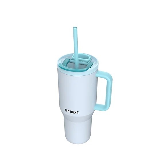 Kambukka termospudel Thermal mug with telescopic straw Rio Tumbler 950ml Frosty Coconut