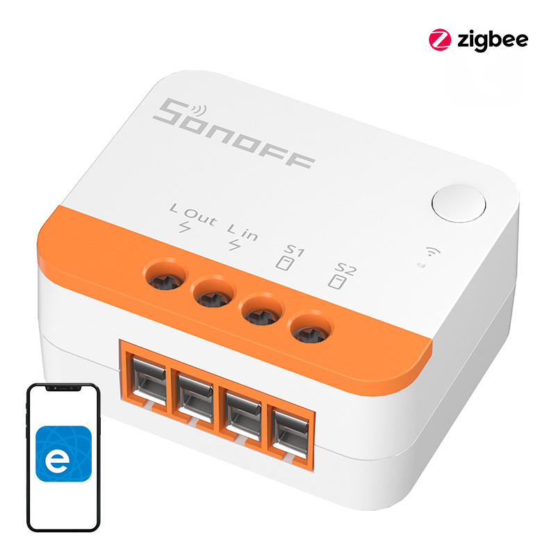 Sonoff nutikodu moodul ZBMINIL2 Smart ZigBee Mini Switch, valge/oranž