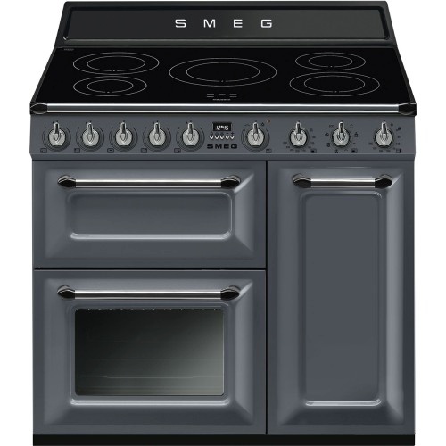Smeg elektripliit TR93IGR2 Victoria, 5 x induktsioon, elektriahi, aurupuhastus, 90 cm, kiltkivihall