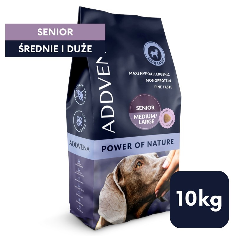 Addvena kuivtoit koerale POWER OF NATURE dla starszych psów średnich i dużych ras 10kg