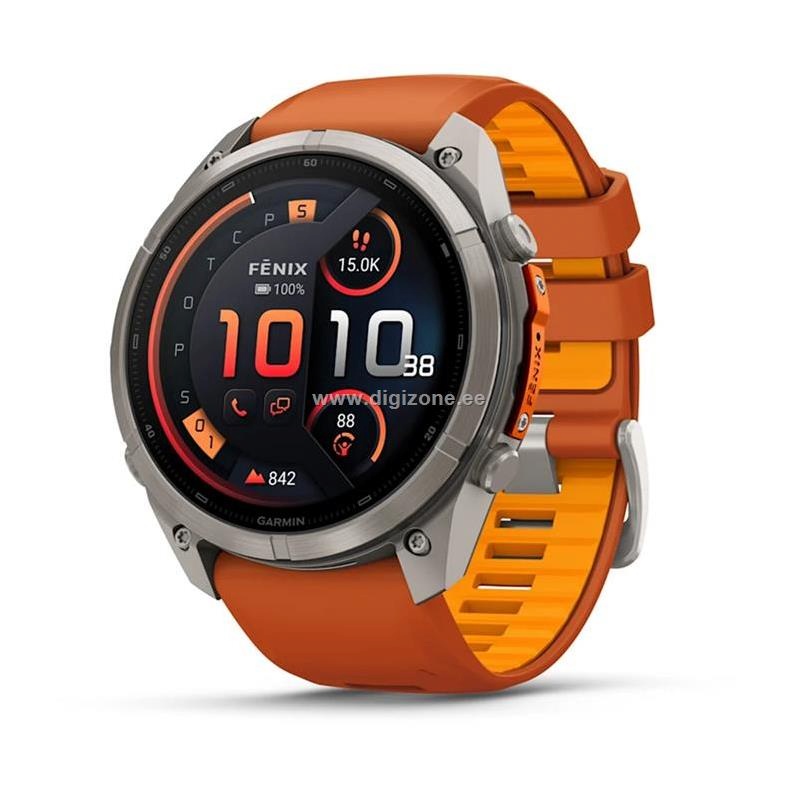 Garmin Fenix 9 Pro inReach 51mm AMOLED titanium hall + oranž rihm