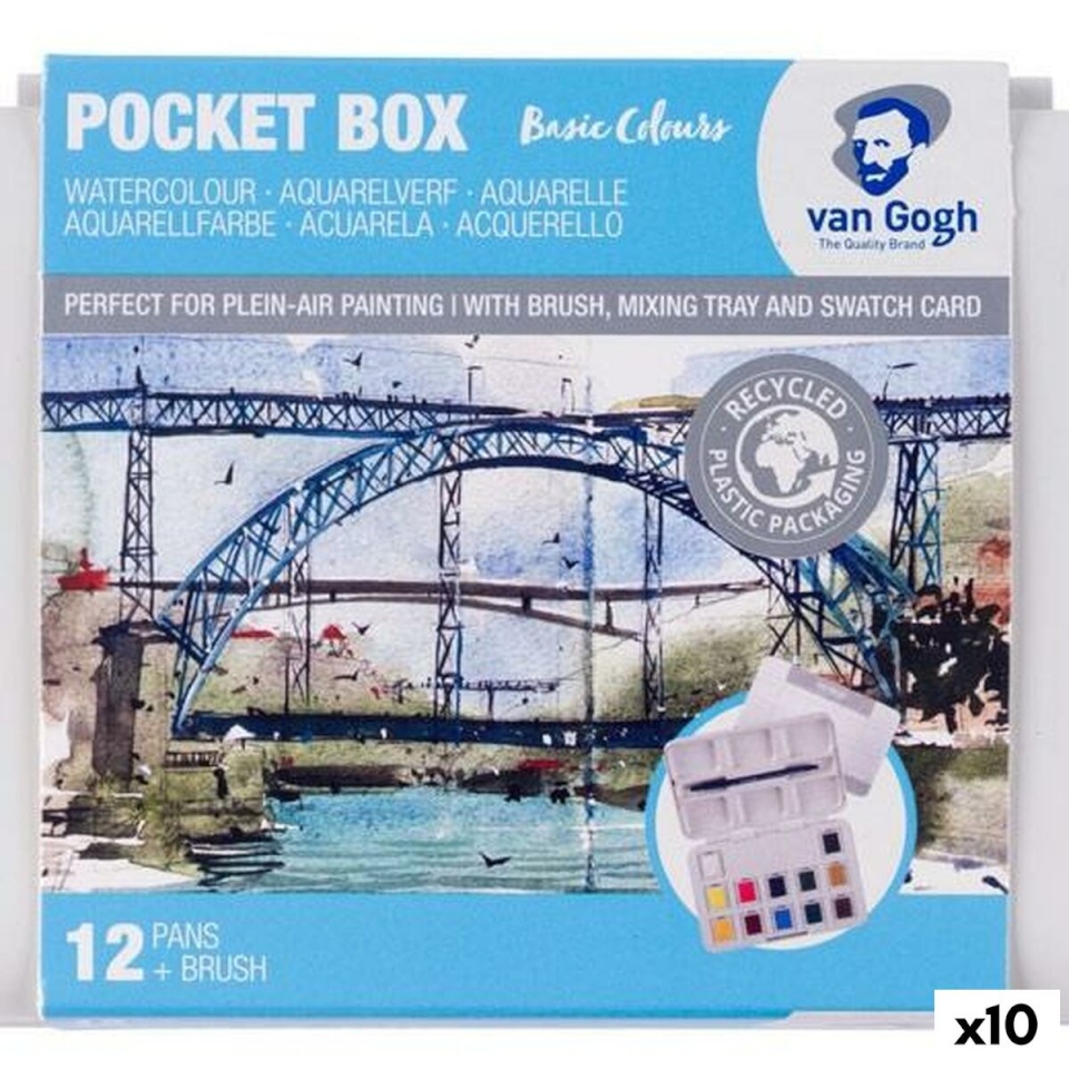 Talens Van Gogh akvarellvärvide komplekt mitmevärviline 10tk