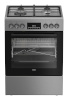Beko pliit Beko FBMA61330GXDTN , Gas hob, Electric oven, Width 60 cm, hõbedane | BEKO