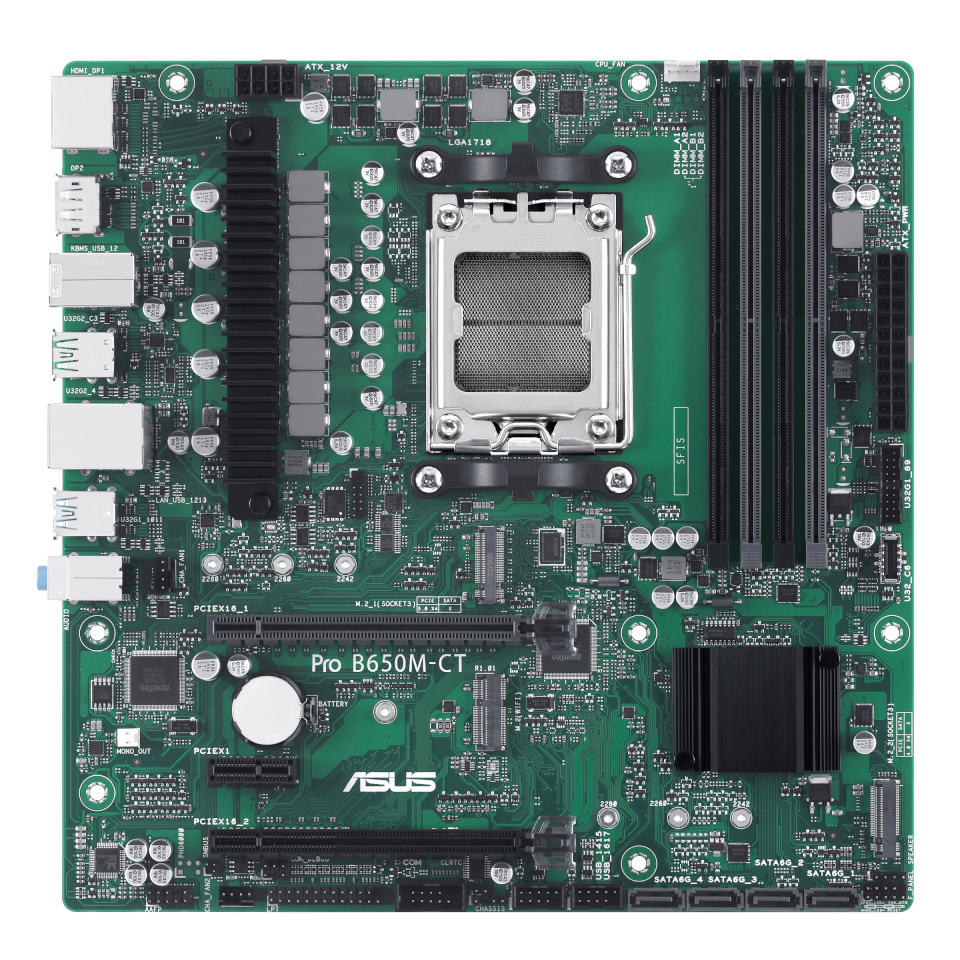 ASUS emaplaat PRO B650M-CT-CSM, LGA1700, DDR4, mATX