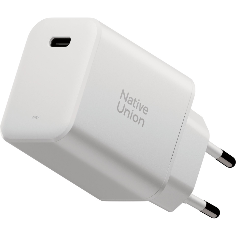 Native Union laadija 45W USB-C PD Fast GaN Wall Charger valge
