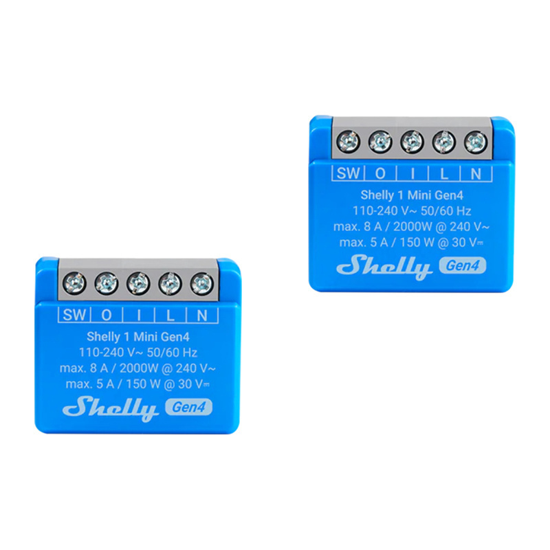 Shelly nutikodu moodul Set of 2 1 Mini Gen4 Zigbee/Matter Controllers, sinine