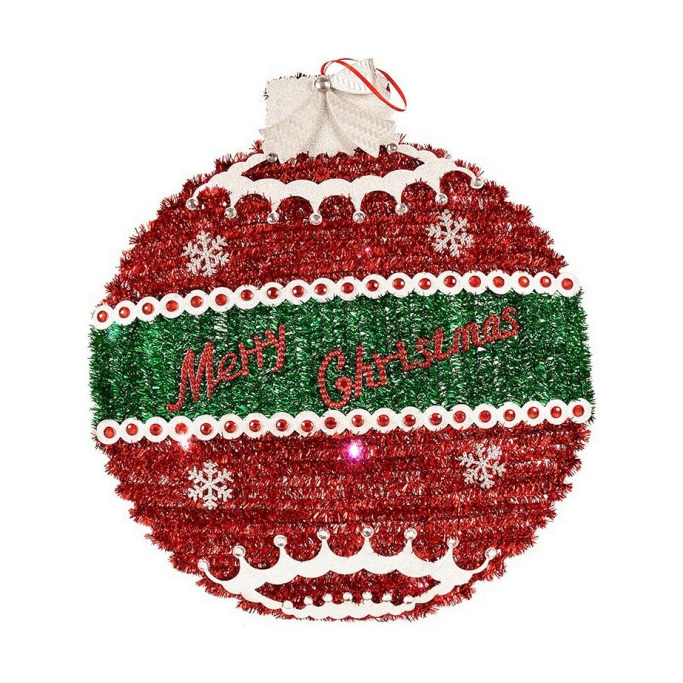 Krist+ Kuuseehe LED Kerge 40 x 4 x 40 cm 40 x 5,5 x 40 cm punane Hõbedane valge Plastmass polüpropüleen