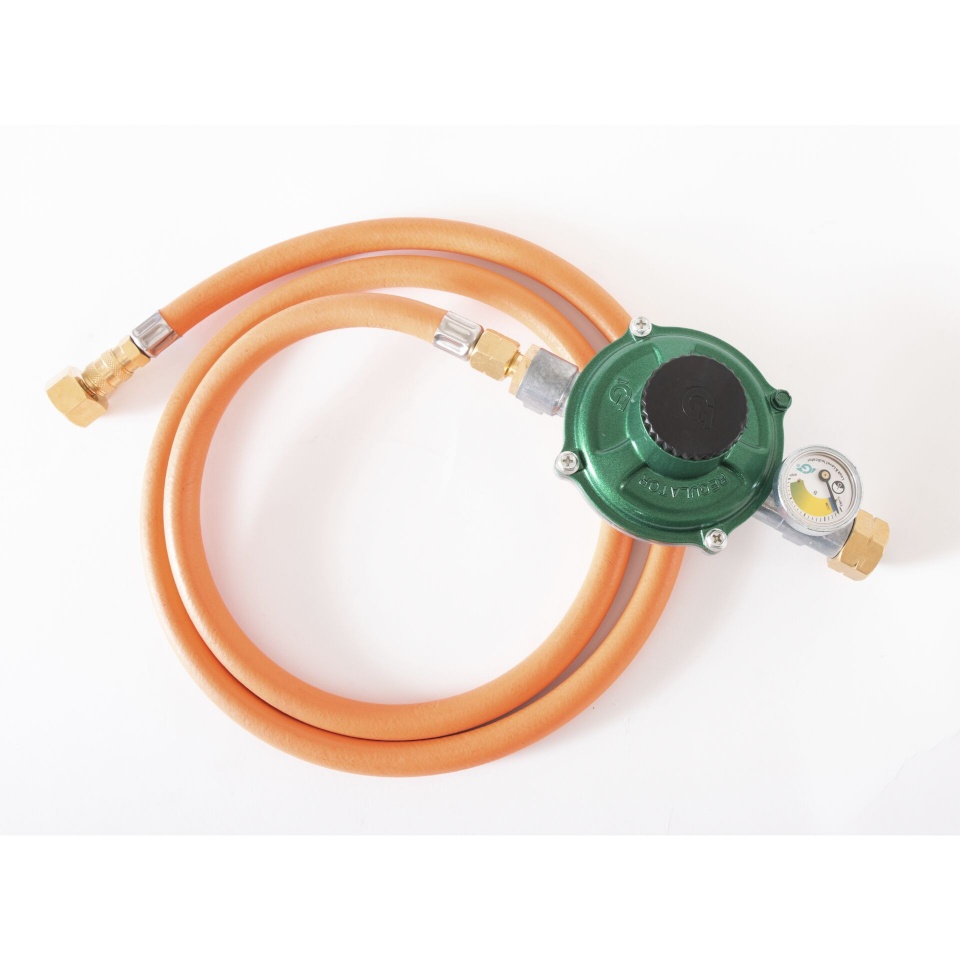 Alfa Forni grilltarvik Gas Connection Set Quick G12, 50mBar, 3kg/h, oranž/roheline