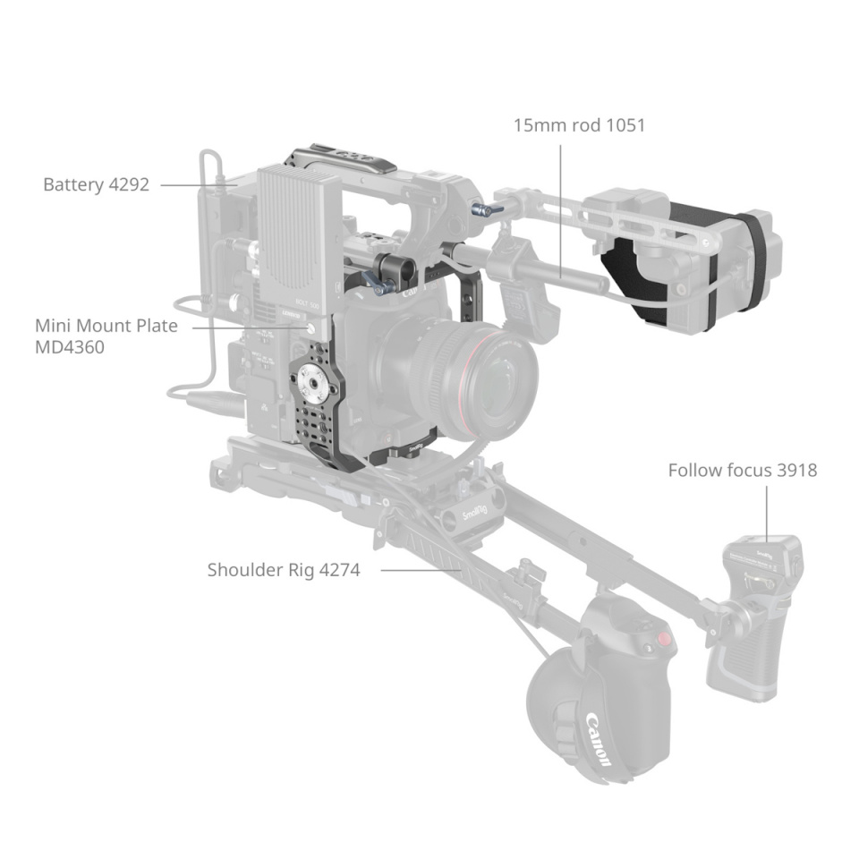 SmallRig kaamerapuur 4947 Basic/Advanced Cage Kit for Canon C400