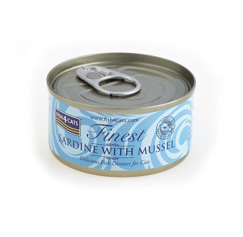 Fish4cats kassitoit Sardine with Mussel, 70g