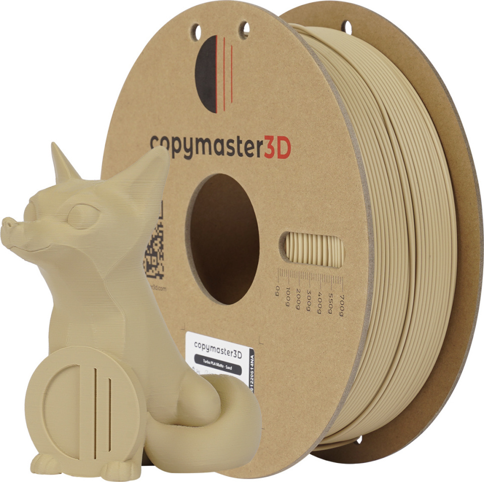 Copymaster3D Turbo PLA matt 3D-printeri niit, 1,75 mm, mattliiv, želatiinile