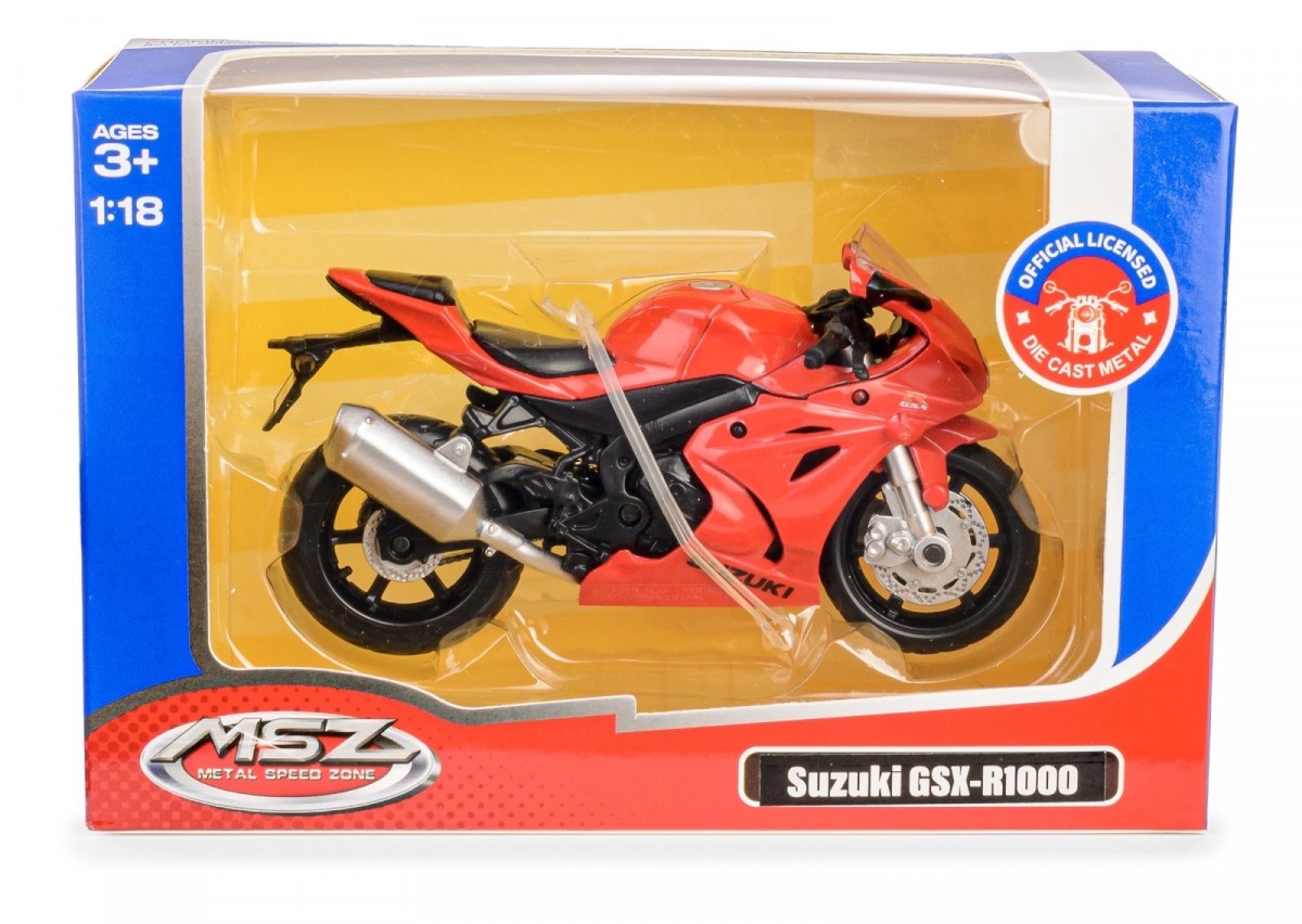 Daffi M-317 mänguauto MSZ 1:18 Suzuki GSX-R10 00 punane
