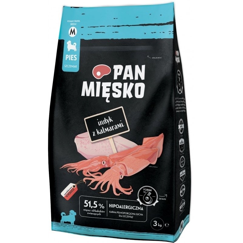Pan Mięsko kuivtoit koerale Puppy Turkey with Calamari M, 3kg