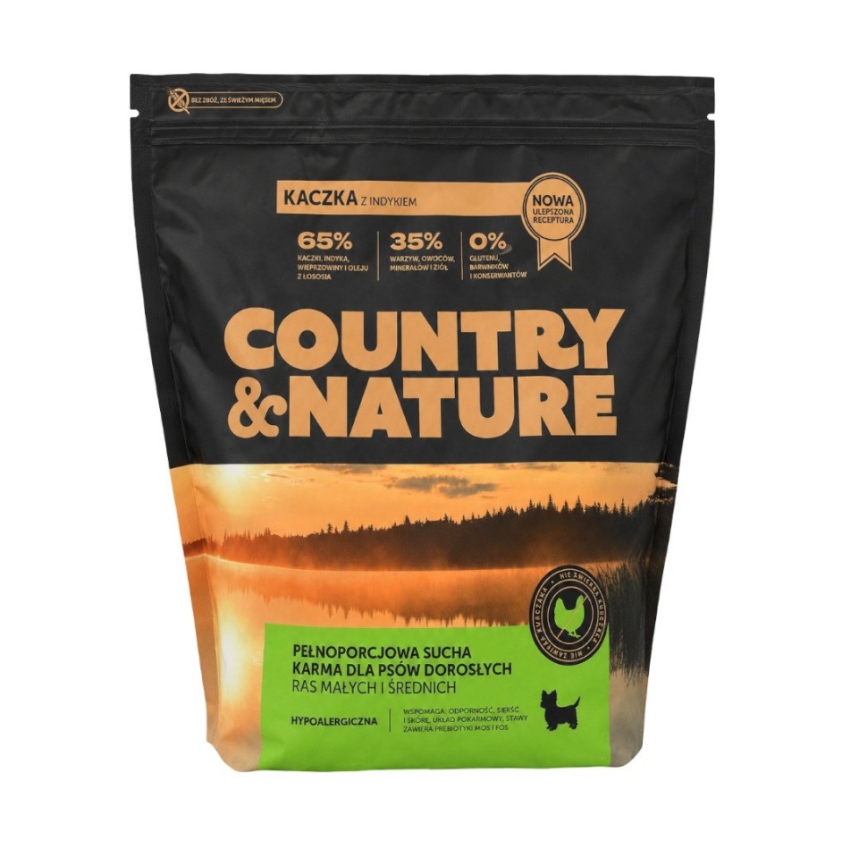Country & Nature kuivtoit koerale Duck with Turkey Small and Medium Breeds, 2kg