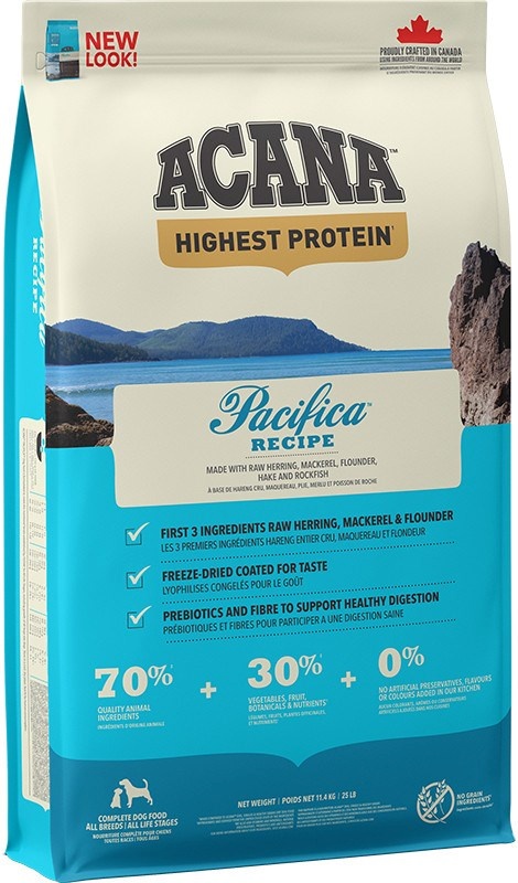 Acana kuivtoit koerale Highest Protein Pacifica, 11,4kg