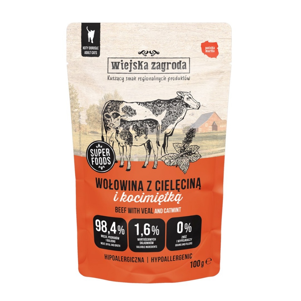 Country Farm kassitoit Beef with Veal and Catnip, 100g